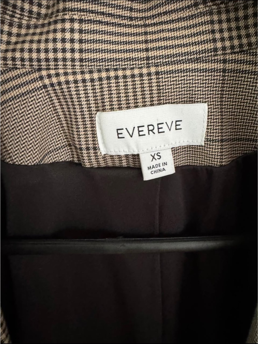 Evereve Plaid Blazer Jacket XS NWT Look EUC Career Office Neutral